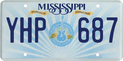 MS license plate YHP687