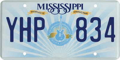 MS license plate YHP834