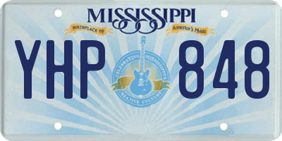 MS license plate YHP848