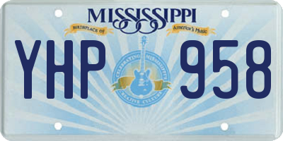 MS license plate YHP958
