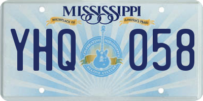 MS license plate YHQ058