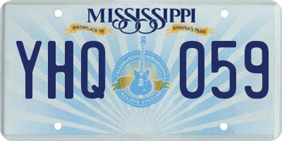 MS license plate YHQ059