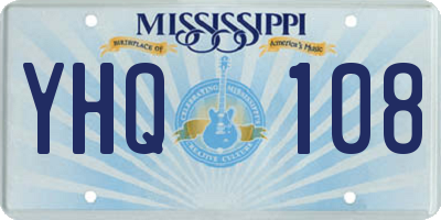 MS license plate YHQ108