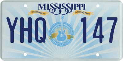 MS license plate YHQ147