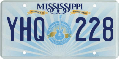 MS license plate YHQ228