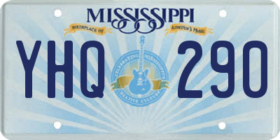 MS license plate YHQ290