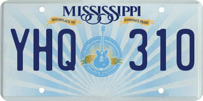MS license plate YHQ310