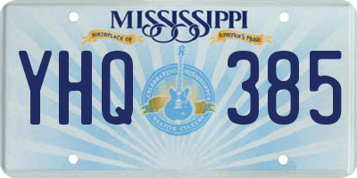 MS license plate YHQ385