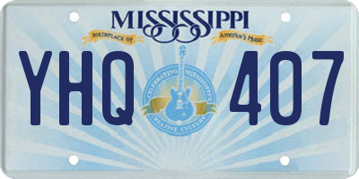 MS license plate YHQ407