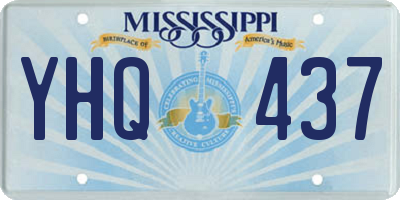 MS license plate YHQ437