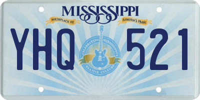 MS license plate YHQ521