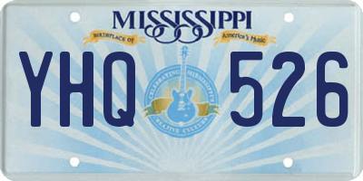 MS license plate YHQ526