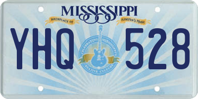 MS license plate YHQ528