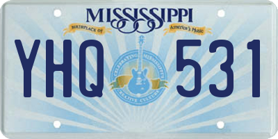 MS license plate YHQ531
