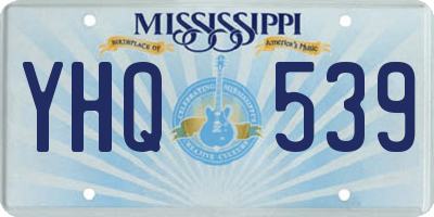 MS license plate YHQ539