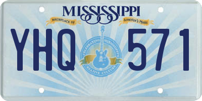 MS license plate YHQ571