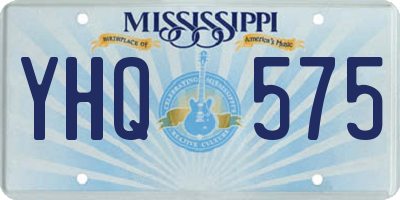 MS license plate YHQ575