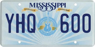 MS license plate YHQ600