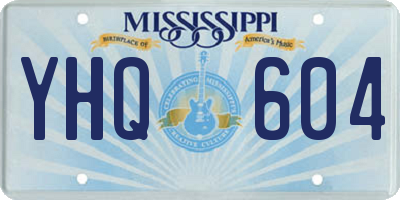 MS license plate YHQ604