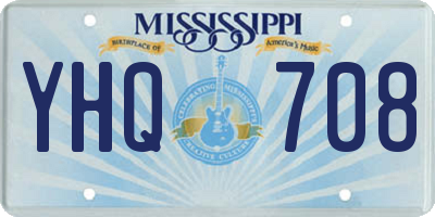 MS license plate YHQ708
