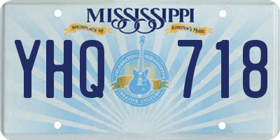 MS license plate YHQ718