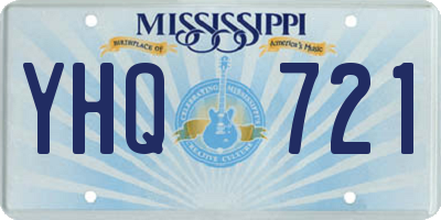 MS license plate YHQ721