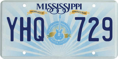 MS license plate YHQ729
