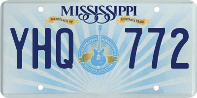 MS license plate YHQ772