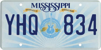 MS license plate YHQ834
