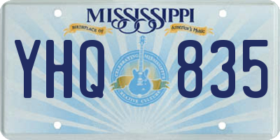 MS license plate YHQ835