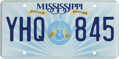 MS license plate YHQ845