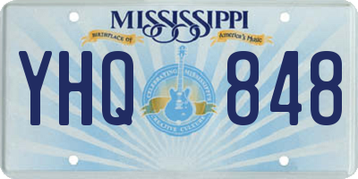 MS license plate YHQ848