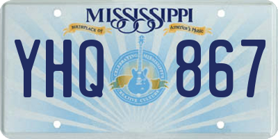MS license plate YHQ867