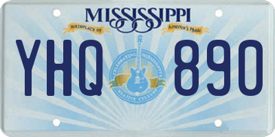 MS license plate YHQ890