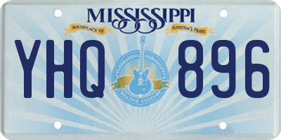 MS license plate YHQ896