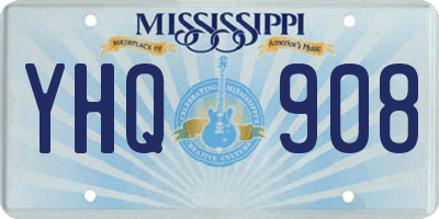 MS license plate YHQ908