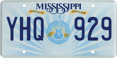 MS license plate YHQ929