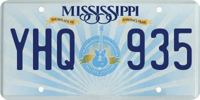 MS license plate YHQ935