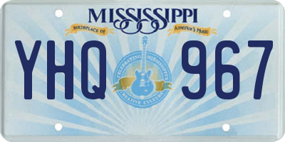 MS license plate YHQ967