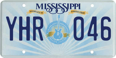 MS license plate YHR046