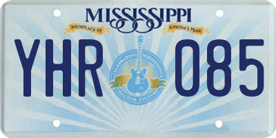 MS license plate YHR085