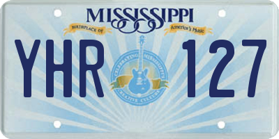 MS license plate YHR127