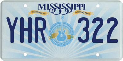 MS license plate YHR322