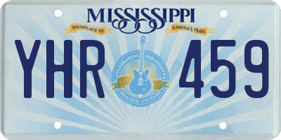 MS license plate YHR459
