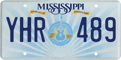 MS license plate YHR489