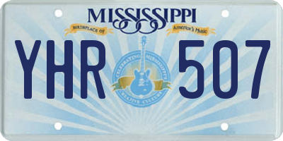 MS license plate YHR507