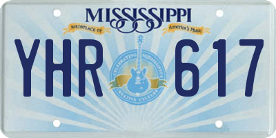 MS license plate YHR617