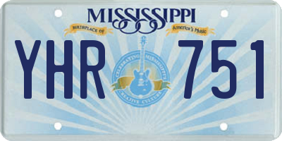 MS license plate YHR751