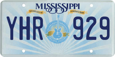 MS license plate YHR929