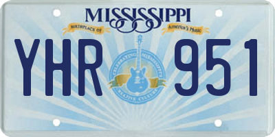 MS license plate YHR951